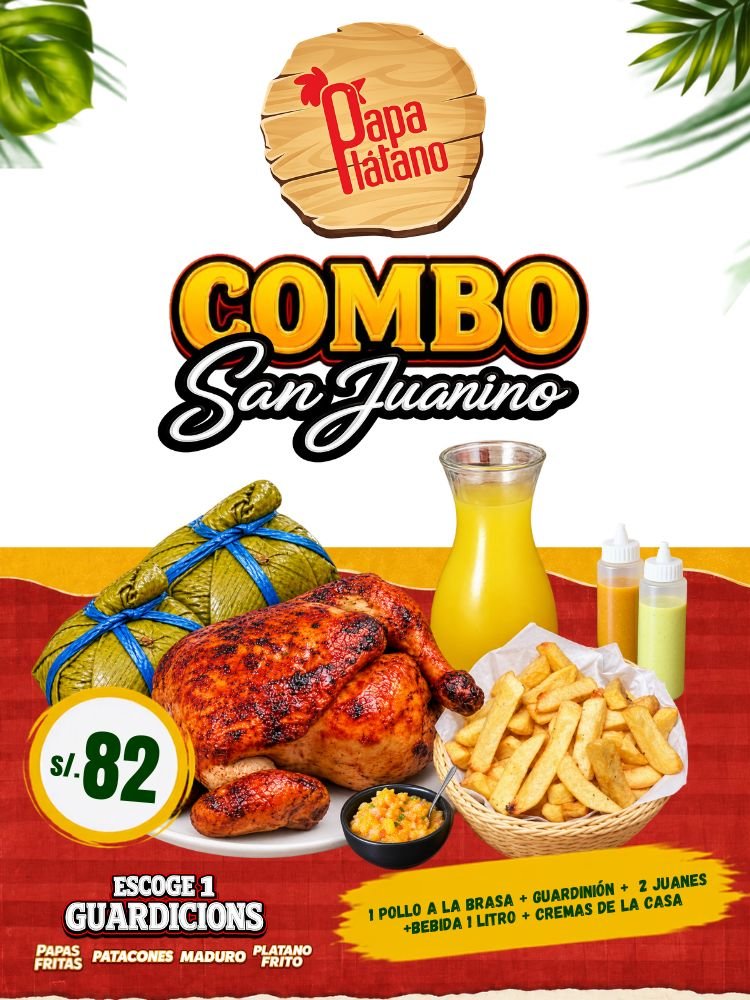 Combo San Juanino Papá Plátano a S/82