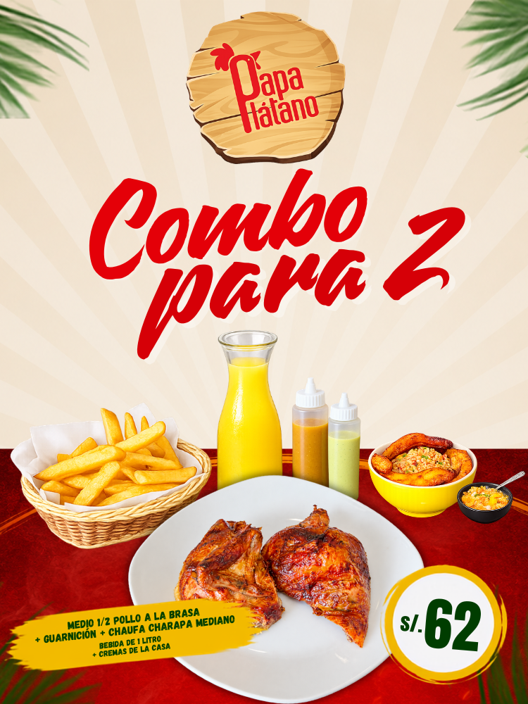 Combo para 2 de Papá Plátano a S/62